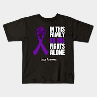 Lupus Awareness Purple Ribbon Kids T-Shirt